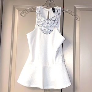 Windsor White Peplum Top